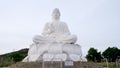 40-foot Buddha statue seated on lotus throne at Belum Caves, Kolimigundla, Royalty Free Stock Photo