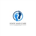 Foot and care icon logo template, Foot and ankle healthcare