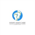 Foot and care icon logo template, Foot and ankle healthcare