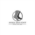 Foot and care icon logo template, Foot and ankle healthcare