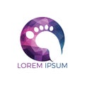 Foot care logo design. Health care symbol.