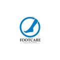 Foot care logo template design Royalty Free Stock Photo