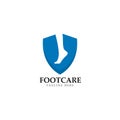 Foot care logo template design Royalty Free Stock Photo