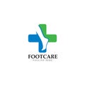 Foot care logo template design Royalty Free Stock Photo