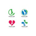 Foot care logo template design