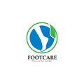 Foot care logo template design Royalty Free Stock Photo