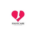 Foot care logo template design Royalty Free Stock Photo