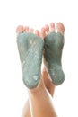 Foot Care. Mud treatment Royalty Free Stock Photo