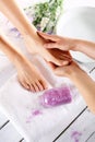 Foot care treatments Royalty Free Stock Photo