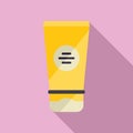 Foot cream tube icon flat vector. Skin cosmetic