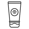 Foot cream tube icon outline vector. Skin cosmetic