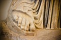 Foot detail of a roman statue - about 2000 years ago
