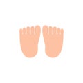 Foot finger icon logo vector