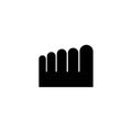 Foot finger icon logo vector