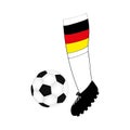 Foot football player with the flag of Germany