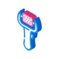 foot grooming tool callus remover isometric icon vector illustration