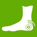 Foot heel icon green