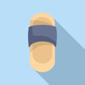 Foot home slippers icon flat vector. Adorable cozy