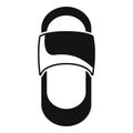 Foot home slippers icon simple vector. Adorable cozy