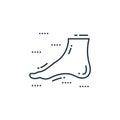 foot icon vector from cells organs and medical cannabis concept. Thin line illustration of foot editable stroke. foot linear sign