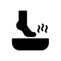 Foot glyph flat icon Royalty Free Stock Photo