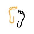 foot illustration logo vector Royalty Free Stock Photo