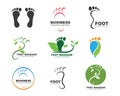 foot ilustration Logo vector for business massage,therapist design