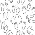 Foot imprint seamless pattern Royalty Free Stock Photo