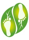 Foot leaf logo