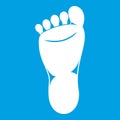 Foot left leg icon white