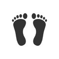 Foot, leg, print icon. Vector illustration, flat design Royalty Free Stock Photo