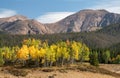 12,654 Foot Lewis Peak and 12,949 Foot Clark Peak in the Autumn. Royalty Free Stock Photo