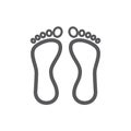 Foot line icon. Vector illustrations for web graphics.