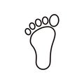 Foot linear icon. Human footstep