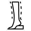 Foot liposuction icon outline vector. Butt lipo