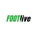 Foot live. Football logotype template. Soccer logo concept. Vector typography illustration.