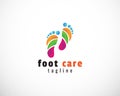 foot logo creative color design template icon design creative