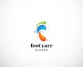 foot logo creative color design template icon design creative health