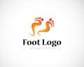 foot logo creative color modern care health solution