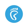 Foot logo icon design template, podiatry logo concept, foot care symbol - Vector