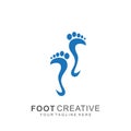 Foot logo with modern design