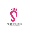 Foot logo with modern design