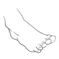 The foot male bottom out. vector illustration