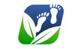 Foot Massage Herbal Logo Design Template