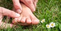 Foot massage time out wellness massage Royalty Free Stock Photo