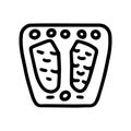 foot massager line vector doodle simple icon