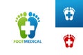 Foot Medical Logo Template Design Vector, Emblem, Design Concept, Creative Symbol, Icon