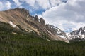 12,390 Foot 3,807 Meter Nokhu Crags and  the Never Summer Mountain Range, Colorado. Royalty Free Stock Photo