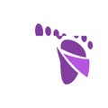 Foot palm icon design template vector illustration Royalty Free Stock Photo