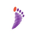 Foot palm icon design template vector illustration Royalty Free Stock Photo